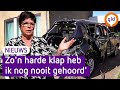 Auto explodeert op de oprit in Beuningen: bestuurder gewond, huizen beschadigd