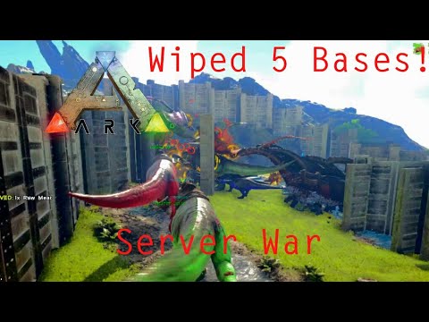 Ark: Ragnarok Server War! So Many Dinos! - Ark Survival Evolved Raid Wipe - Ark Survival Evolved