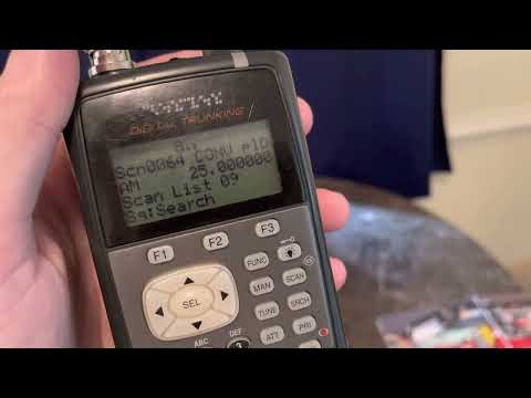 WWV 25.000 MHz on a Pro-651 Handheld Scanner Smiley Antenna 5/8 wave VHF - 25000 kHz 25MHz WWV