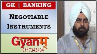 GK | Negotiable Instruments | For Bank PO by Mr. Karandeep Singh (Gyanm)