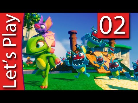 Let's Play Yooka Laylee Walkthrough PS4 - Tribalstack Tropics - Part 2