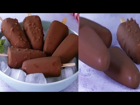 chocobar ice cream recipe/ home made ice cream chocobar/ easy and simple/ yummy 🤤