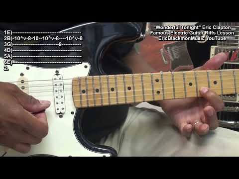 Wonderful Tonight Eric Clapton INTRO Riff Lesson - Famous Guitar Riffs 🎸 @EricBlackmonGuitar