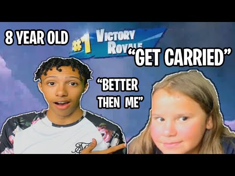 I Got CARRIED by a *MEAN* 8 Year Old In Fortnite..