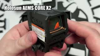 Video: Holosun AEMS-CORE-X2-GD 1x Gold 2 MOA Dot Reflexsikte