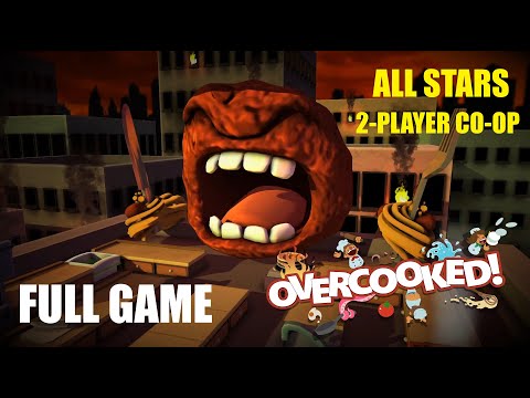 Overcooked (2-Player Co-Op) - Full Game ALL STARS Walkthrough
