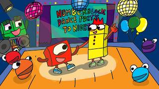 Numberblocks 1 and 3 are dancing together at the dance party tonight | Numberblocks fanmade coloring