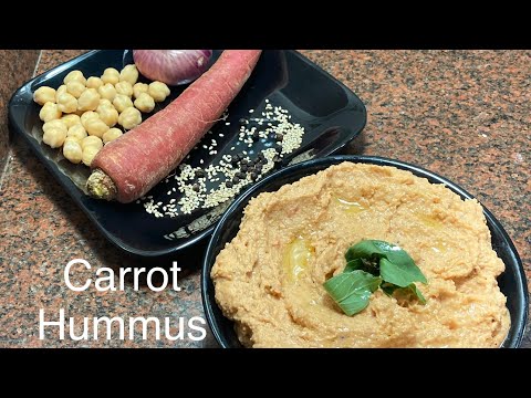 How to make Carrot Hummus at home/Gluten free Carrot Hummus Recipe/Spread-Dip Carrot Hummus
