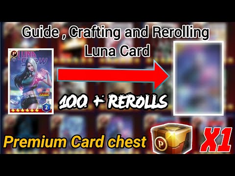 Rerolling x100+ , Craft & Guide about LUNA CARD - Marvel Future Fight