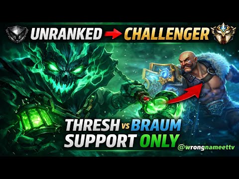 Thresh vs Alistar – Unranked to Challenger (Support Only)