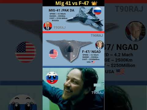 MiG-41 vs F-47 NGAD | 6th Gen Fighter Jets Compared: Speed, Stealth & AI Warfare
