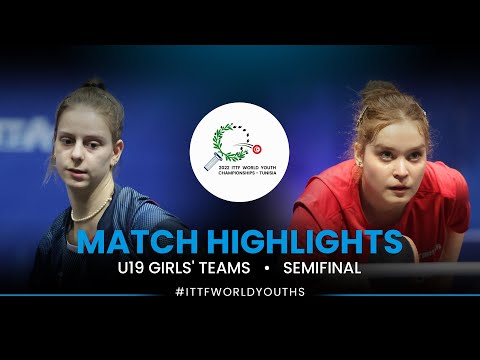 Charlotte Lutz vs Elena Zaharia | U19 Girls' Teams Semifinal | ITTF World Youth Championships 2022