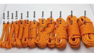 Sizes of Nylon Rope #constructionmaterialssupplier #nylonrope
