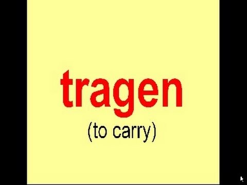 Irregular Verb of The Day "tragen" (to carry)