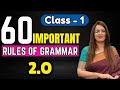 60 Important Rules Of Grammar 2 O Class 1 English Grammar Full Course By Rani Ma Am