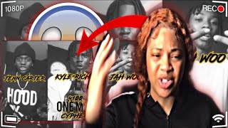 4100 ONE MIC CYPHER (KYLE RICHH,JENN CARTER,JAH WOO) || Redslay Reaction | 🚮 OR 🔥