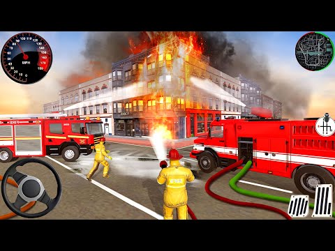US City Fire Truck  Rescue Simulator - 911 US Emergency Ambulance Driving 3D : Android Gameplay
