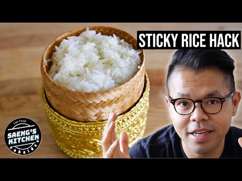 20 Minute Sticky Rice Hack | Lao Food Kitchen Hacks with Saeng
