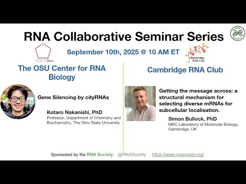 September 10: The OSU Center for RNA Biology & Cambridge RNA Club