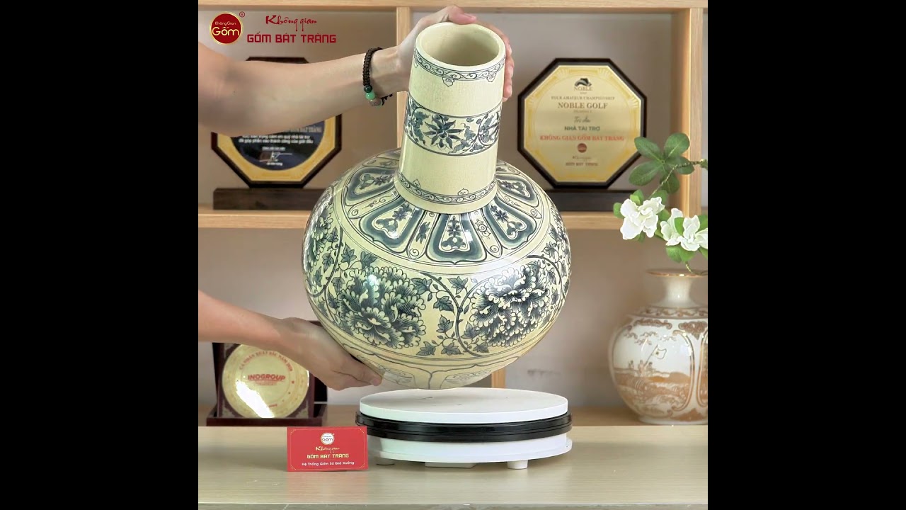 Bình Hoa Lam Âm Dương Cha