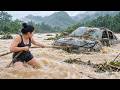 I Rushed Out After a Call - Risking My Life to Pull a Mitsubishi Lancer From Raging Floodwaters
