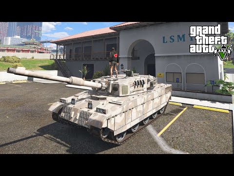 TANK PERANG NYASAR MASUK KE TENGAH KOTA - GTA V MOD INDONESIA SULTAN UPIN IPIN