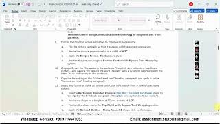 Shelly Cashman Word 365 | Modules 1-3: SAM Capstone Project A Mount Wells Medical Center