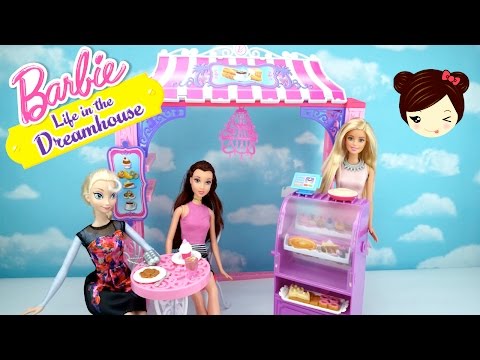 Barbie Pastelería - Juguetes de Barbie Dreamhouse + Elsa y Belle Video