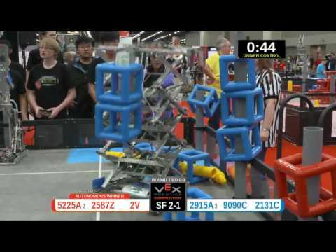 2015 VRC Sci SF2-1 - 5225A 2587Z 2V vs 2915A 9090C 2131C - 102 to 30 - VEX Worlds 2015