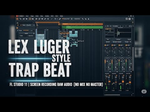 Lex Luger Style Trap Beat in FL Studio 11 | Screen Recording RAW Audio (No Mix No Master)