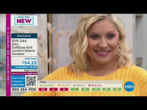 DG2 by Diane Gilman SoftEase Knit LanternSleeve Sweater