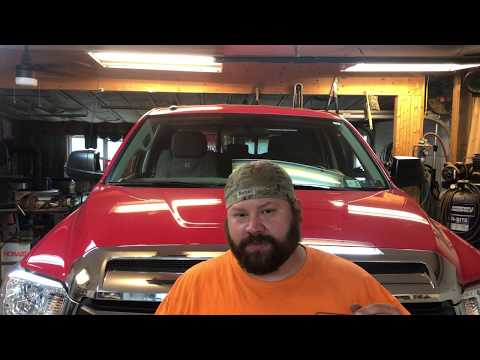 Toyota Tundra Wolo sonic blast 12 volt aftermarket horn install/grill removal.