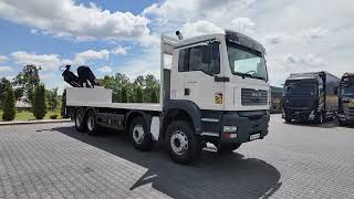 Camion piattaforma MAN TGA 35.360 / 8x4 PLATFORM + HIAB 166 D-4 HDS / MAX. LIFTING CAPA | Immagine 4 - Autoline