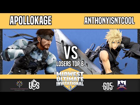Midwest Ultimate Invitational - Losers Top 8 - ApolloKage(Snake) Vs. AnthonyIsntCool(Cloud)
