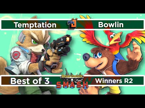 Temptation (Fox) vs Bowlin (Banjo & Kazooie) Winners R2 - Boardwalk Smash #38 - SSBU