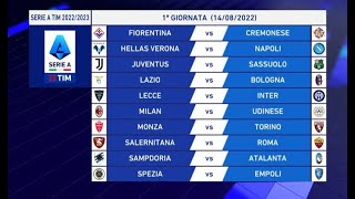 Calendario Serie A TIM 2022/2023: tutte le giornate