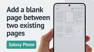 How to add a blank page between two existing pages in Samsung Notes?