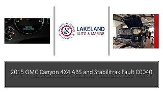 2015 GMC Canyon 4X4 ABS and Stabilitrak Fault Diagnosis Using Picoscope