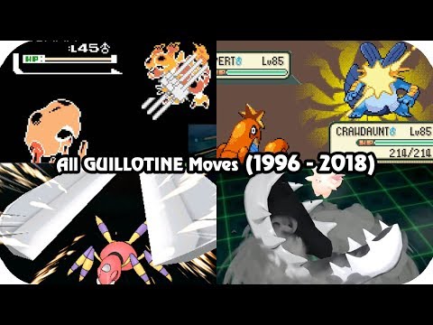 Evolution of Pokémon Moves - GUILLOTINE (1996 - 2018)