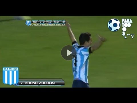 Gol de Zuculini. Olimpo 0 - Racing 1. Fecha 13. Torneo Inicial 2013. Fútbol Para Todos