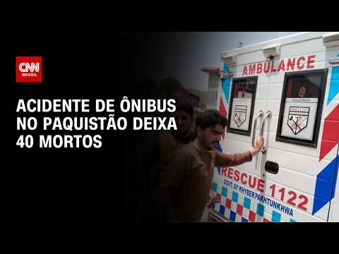 Queda de ônibus à beira da estrada deixa 40 mortos no Paquistão | CNN NOVO DIA