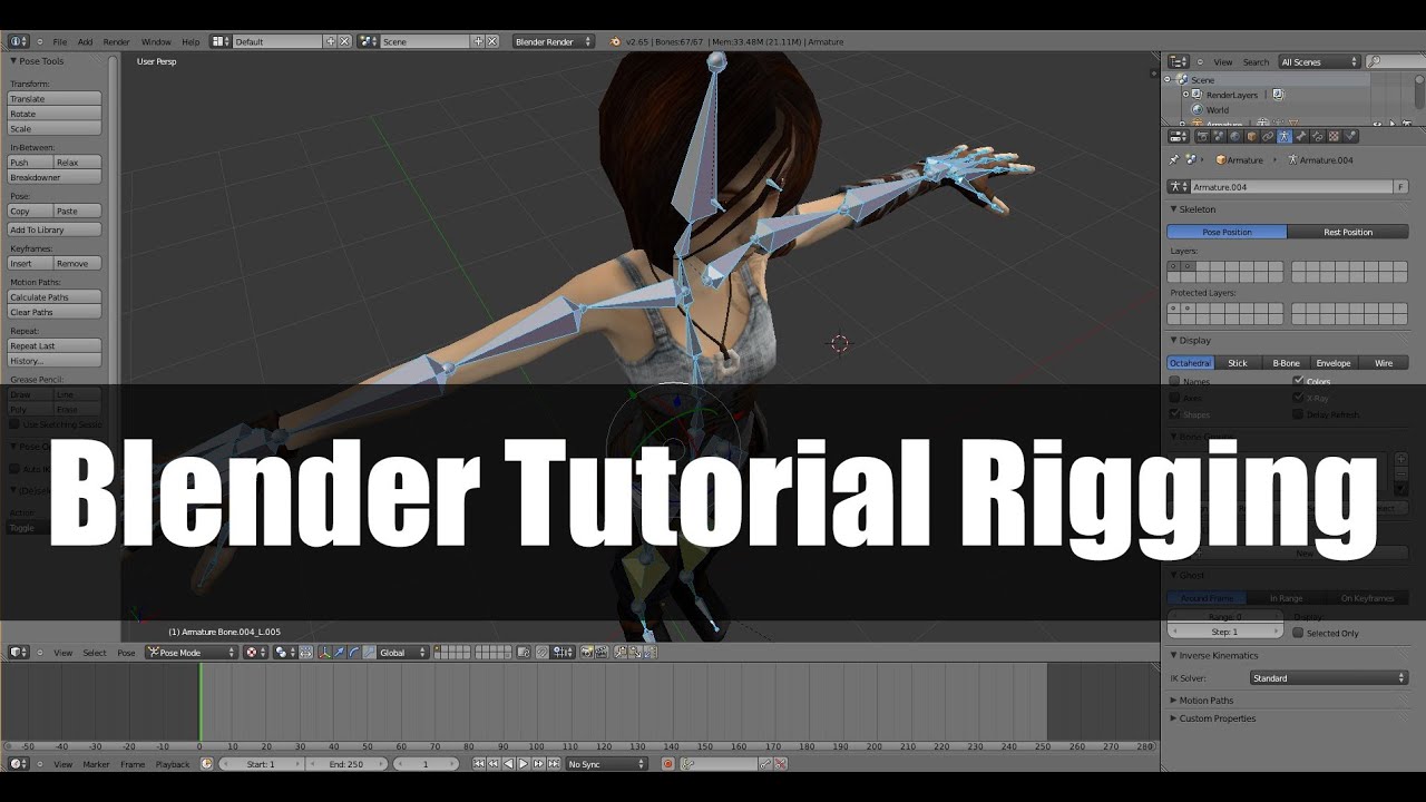 Blender 2.65 - Tutorial Rigging Basic (Português) #16