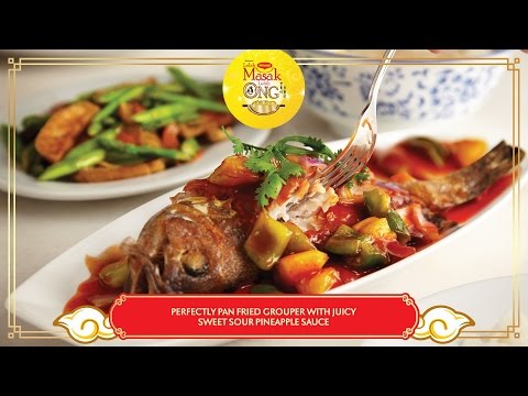 Ikan Kerapu Goreng Garing dengan Sos Nenas Masam Manis