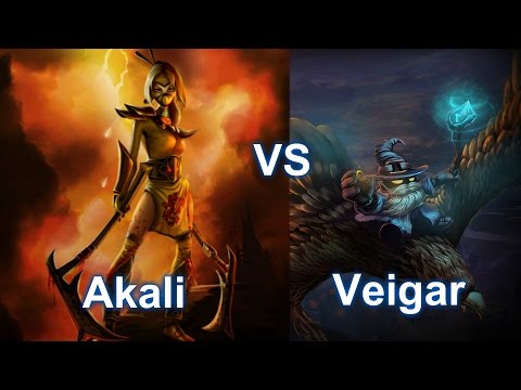 Akali vs Veigar Mid - S4 Ranked Gameplay 4.16
