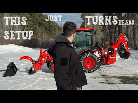 Kioti CK3520SE CAB Tractor Loader Backhoe Grapple Walkthru