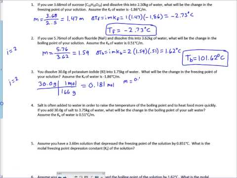 05   Colligative Property Problems