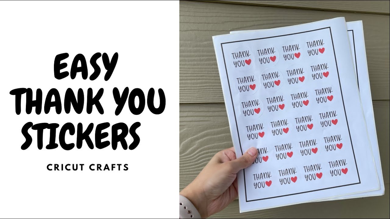 HOW TO MAKE THANK YOU STICKERS |Print then Cut| CRICUT CRAFTS |