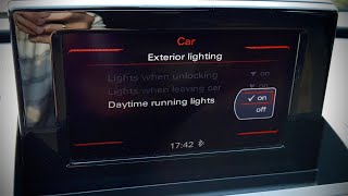 Audi Q3 (8U) DRL control from MMI/RMC activation