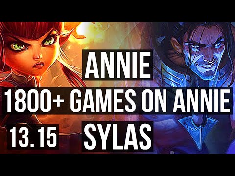 ANNIE vs SYLAS (MID) | 3.5M mastery, 1800+ games, 5/1/4, Rank 15 Annie | EUW Challenger | 13.15