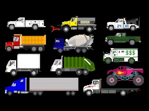 Trucks: Book Version - Street Vehicles - The Kids' Picture Show (Fun & Educational Learning Video)